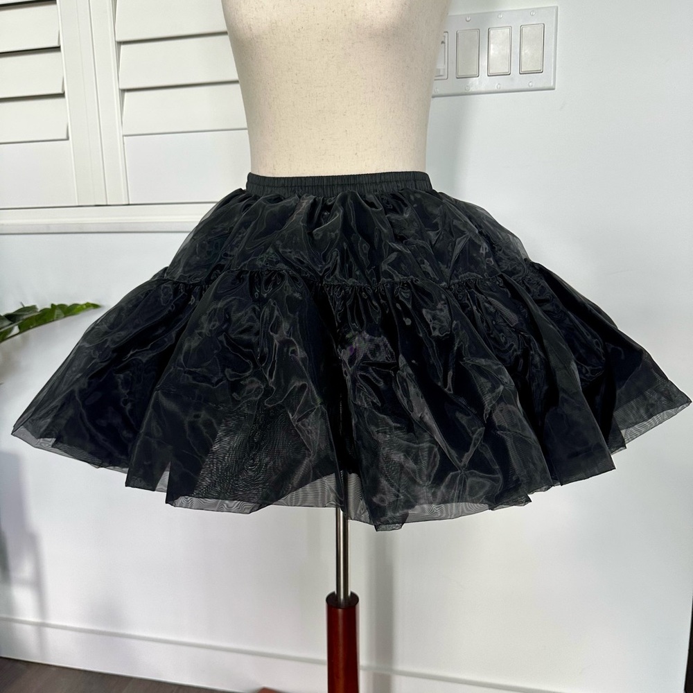 Elegant Black Tulle Skirt